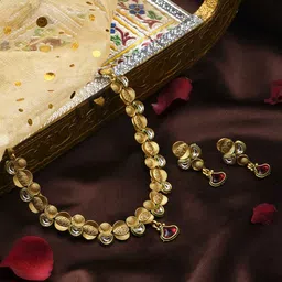 ASMITTA JEWELLERY Gold-Plated Enamelled Kundan-Studded Jewellery Set-19