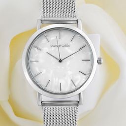 JOKER & WITCH Women White Patterned Dial & Silver Toned Bracelet Straps Analogue Watch-image-19