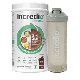 INCREDIO Meal Replacement Slim Shake With Shaker - 480 gm - 600 ml- Chocolate-image-57