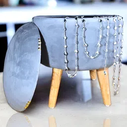 Shadowkart Grey Wooden Pouffes Sitting Mudda Ottomans-image-66