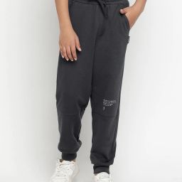 li'l tomatoes Boys Typographic Print Joggers with Drawstring Waist image 1