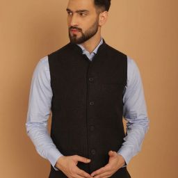 even Herringbone Nehru jacket image 1