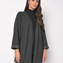 keiko Open-Front Shrug with Asymmetric Hemline image 1