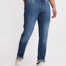 Heavily Washed Straight Fit Jeans-image-87