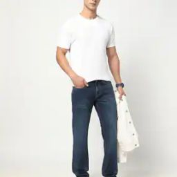 Men Light-Wash Slim Fit Jeans-image-13