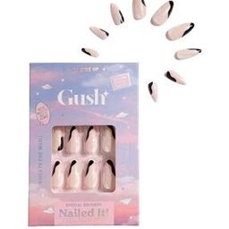 Pack of 8 Nailed It Reusable Luxury Press On Nails - Noir Swirl- Medium to Long Almond-27