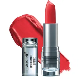 Lakme Cushion Matte Long-Lasting Lipstick with French Rose Oil - Red Siren-49