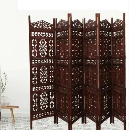 shilpi Surya Brown Wood Divider Panel-picture-40