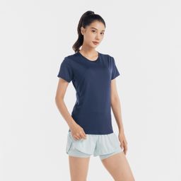 Crew Neck Women's Gym T-Shirt 100- Steel Blue-image-66