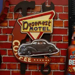 eazywagon Multicolor Metal Deser-Est Motel Wall Decor-picture-1