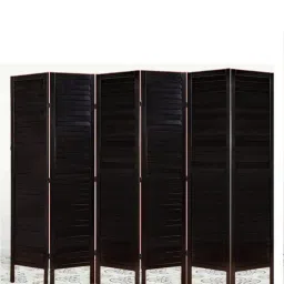 shilpi Slant Strips Full Brown Wood Divider Panel-picture-47
