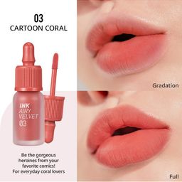 peripera Ink Airy Velvet Long Lasting Lip Tint 4 g - Cartoon Coral 03-image-9