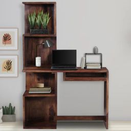 woodsworth from pepperfry Savona Sheesham Wood Writing Table In Scratch Resistant Provincial Teak Finish-picture-19