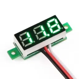 0.28inch 0-100V Three Wire DC Voltmeter Green-11
