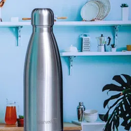 Servewell Bali Silver-Toned Single Wall Stainless Steel Water Bottle-750 ml-42