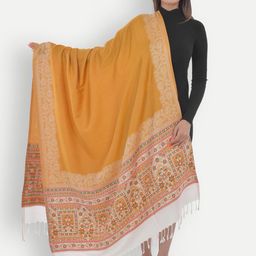 BAISA Solid Tasselled Shawl-10