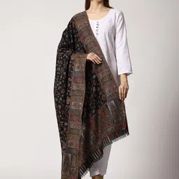 SWI Stylish Women Kashmiri Kani Woven Design Wool Shawl-image-23