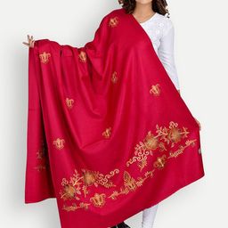 BAISA Unisex Floral Embroidered Wool Shawl-picture-55