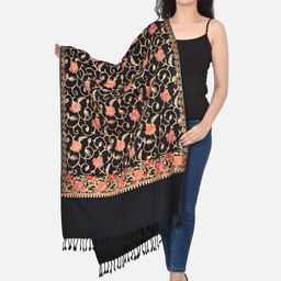 BAISA Floral Embroidered Woollen Shawl-53