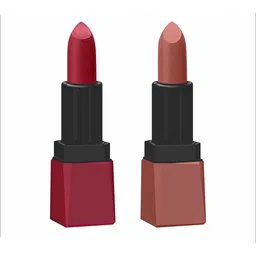 krayons Set of 2 Intense Matte Lipstick - Scarlet Red 303 & Nude Beige 306-11