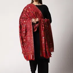 SWI Stylish Women Kashmiri Kani Woven Design Wool Shawl-image-82