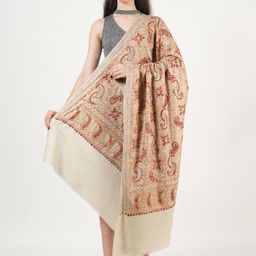 MUFFLY Paisley Embroidered Woollen Shawl-image-72