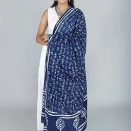 Exotic India Women Ethnic Motifs Printed Cotton Shawl-picture-54