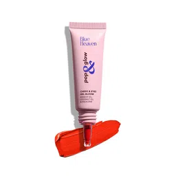 Blue Heaven Pop & Glow Eye & Cheek Tint Blusher For Face Makeup 12ml - Coral Flash-44