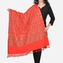 BAISA Women Floral Wool Embroidered Shawl-picture-23