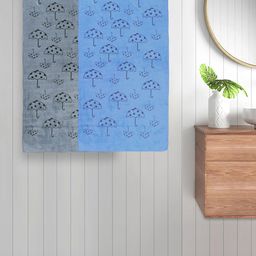 FABINALIV Blue & Grey 2 Pieces 420 GSM Cotton Bath Towels-image-88