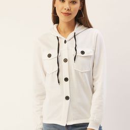 Belle Fille Women White Solid Lightweight Tailored Jacket-image-84
