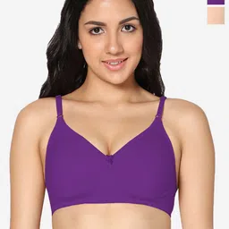 In Care Pack Of 2 Full Coverage Non Padded Pure Cotton Push-Up Bra With All Day Comfort-image-65