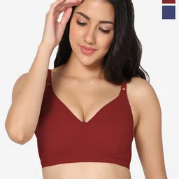In Care Pack Of 2 Full Coverage Non Padded Pure Cotton T-shirt Bra With All Day Comfort-picture-10