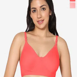 In Care Pack Of 2 Full Coverage Non Padded Pure Cotton T-shirt Bra With All Day Comfort-image-79