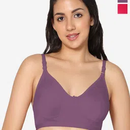 In Care Pack Of 2 Full Coverage Non Padded Pure Cotton T-shirt Bra With All Day Comfort-picture-29