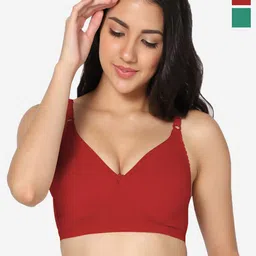 In Care Pack Of 2 Full Coverage Non Padded Pure Cotton T-shirt Bra With All Day Comfort-picture-55