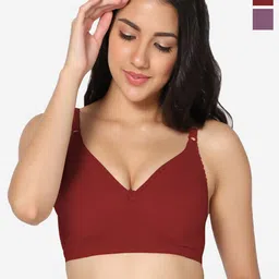 In Care Pack Of 2 Full Coverage Non Padded Pure Cotton T-shirt Bra With All Day Comfort-picture-26