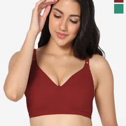 In Care Pack Of 2 Full Coverage Non Padded Pure Cotton T-shirt Bra With All Day Comfort-picture-19