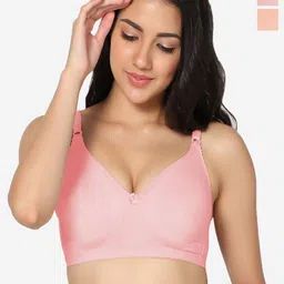 In Care Pack Of 2 Full Coverage Non Padded Pure Cotton T-shirt Bra With All Day Comfort-picture-54