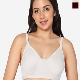 In Care Pack Of 2 Full Coverage Non Padded Pure Cotton T-shirt Bra With All Day Comfort-picture-42