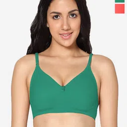 In Care Pack Of 2 Full Coverage Non Padded Pure Cotton T-shirt Bra With All Day Comfort-picture-24