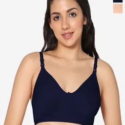 In Care Pack Of 2 Full Coverage Non Padded Pure Cotton T-shirt Bra With All Day Comfort-image-78