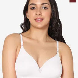 In Care Pack Of 2 Half Coverage Non Padded Pure Cotton T-shirt Bra With All Day Comfort-image-78