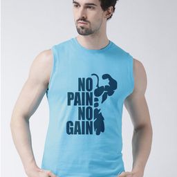 Friskers Typography Printed Sleeveless Pure Cotton Slim Fit T-shirt-image-37