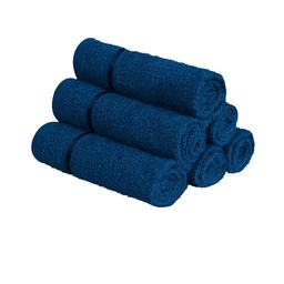 Story@home Set Of 6 Navy Blue Solid Pure Cotton 450 GSM Face Towels-image-34