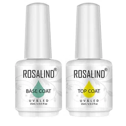 ROSALIND Set of Top Coat & Base Coat Gel Nail Polishes - 15 ml Each-image-64