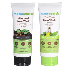 Mamaearth Unisex Set of 2 Tea Tree Face Wash and Charcoal Face Wash (100 ml + 100 ml)-23