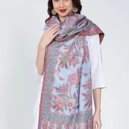 Moda Chales Floral Woven Design Shawl-image-30