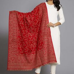HANDICRAFT PALACE Women Pink & Beige Ethnic Motifs Jamwar  Shawl-picture-40