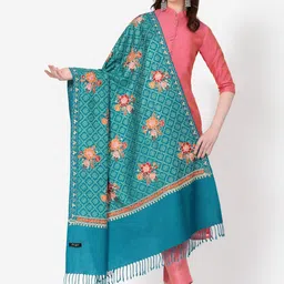 SWI Stylish Floral Embroidered Shawl-image-36